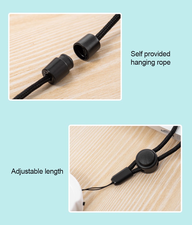 Lollipop Shape Wearable Necklace Mini Portable USB Air Cleaner Negative Lon Generator Low Noise Air Purifier outwalk