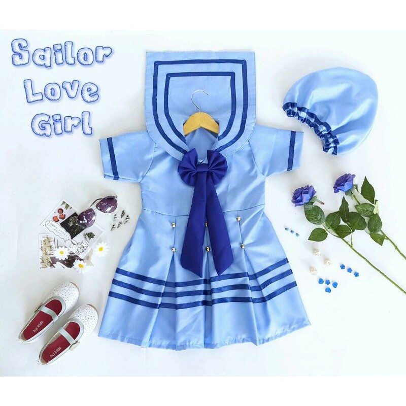 Seragam pelaut. Sailor baju anak pelaut. seragam sekolah.seragam paud. seragam sekolahsailor [cewek]