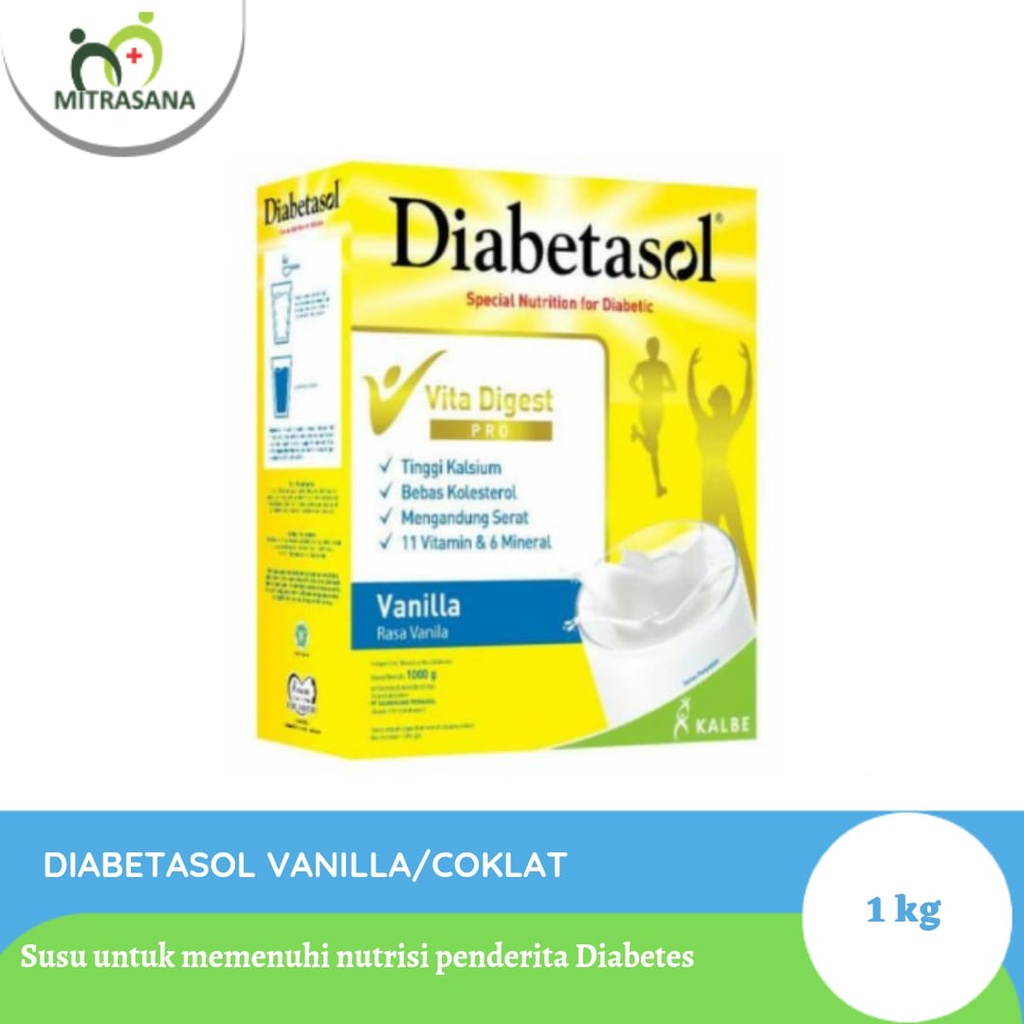 

Diabetasol Vanilla/Coklat 1000gr/1kg Jumbo