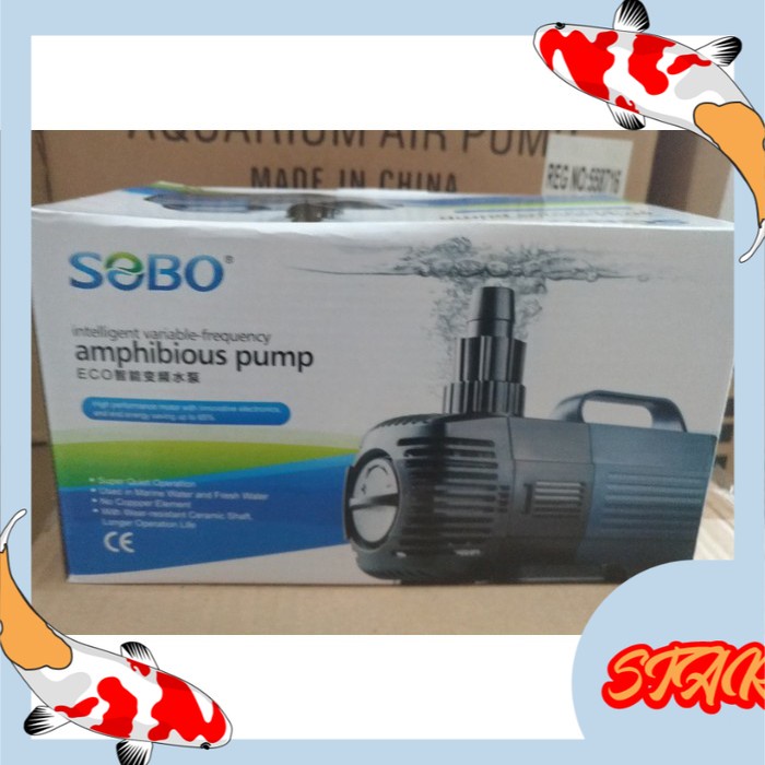 aquarium kolam ikan pompa celup sobo bo 3800 a ori