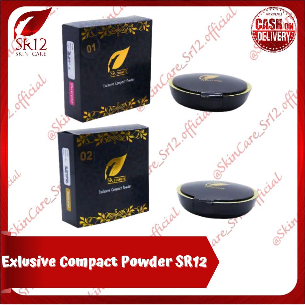 SKINCARE SR12 [COD] BEDAK PADAT SR12 (NATURAL / SHEERPINK) @skincare_sr12.official Bedak Terlariss!!