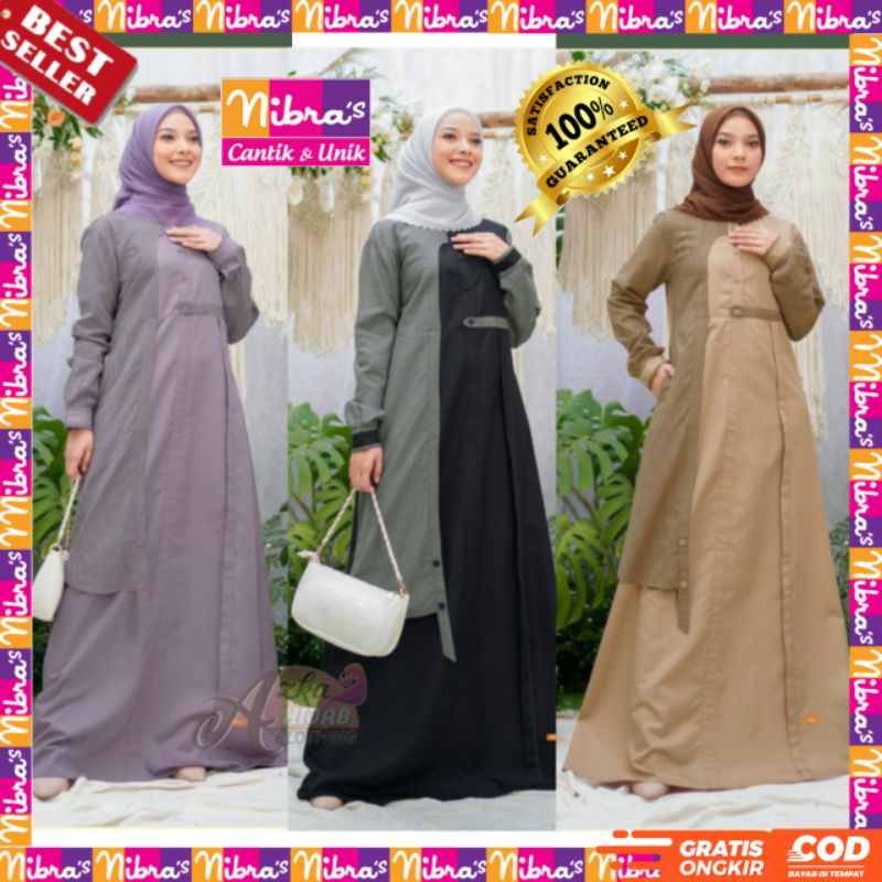 BAJU GAMIS NIBRAS TERBARU 2021/ BAJU GAMIS TERBARU / GAMIS SIMPLE ELEGAN / GAMIS MODERN / GAMIS REMA