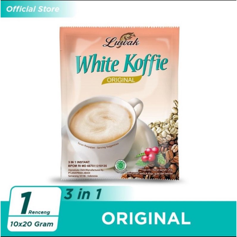 

kopi White koffie 1 renceng 10 sst