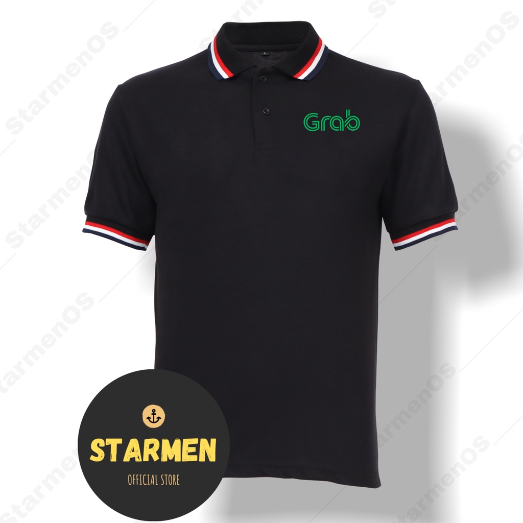 Kaos Polo Shirt Pria Kerah Logo GRJ HIJAU