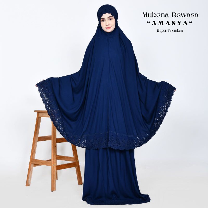 Mukena siti khadijah rayon jumbo mukena sehari hari super adam