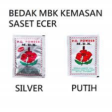 ORIGINAL P O POWDER MBK BEDAK BUBUK DEODORAN KETIAK PUTIH SILVER