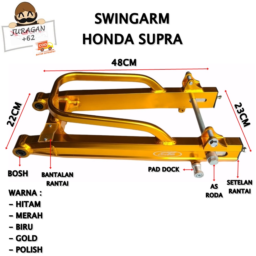 SWINGARM SUPRA X FIT KIRANA ASTREA GRAND LEGENDA PRIMA C70 SUPERTRACK