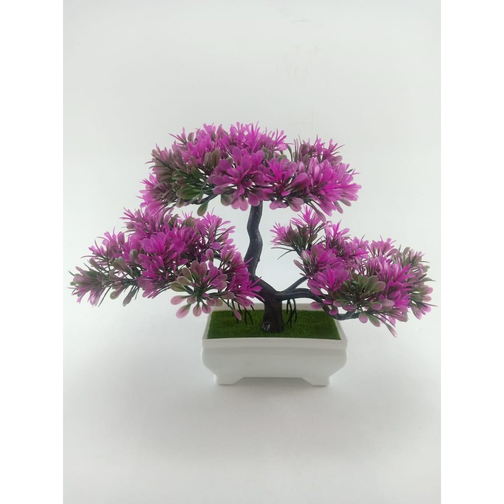 COD BUNGA PLASTIK BUNGA PAJANGAN IMITASI BUNGA ARTIFISIAL BUNGA BONSAI  TANAMAN HIAS PLASTIK BP8851-UNGU