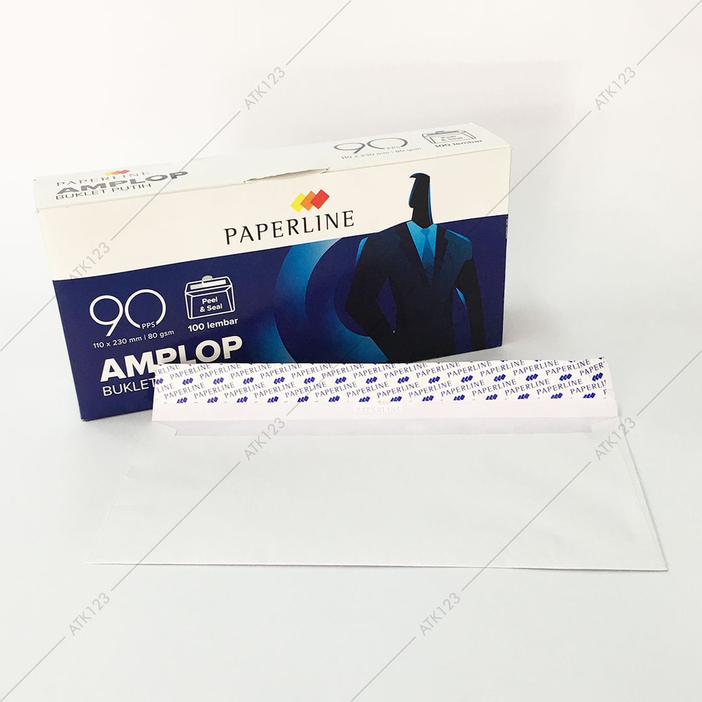  Amplop Putih  Paperline 90 PPS Uk 110 x 230 mm Shopee 