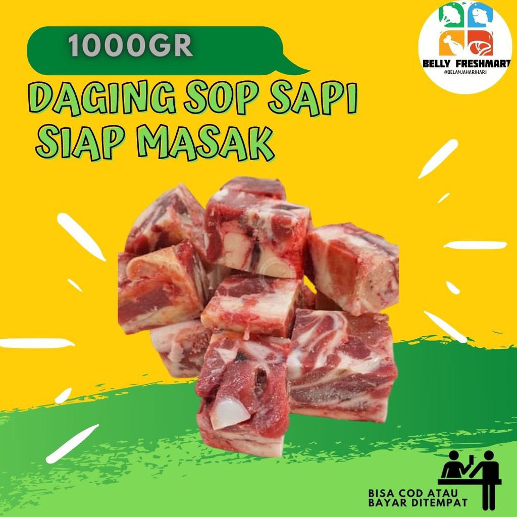 

Daging Sop Banyak Lemak 1000 Gram Bahan Masakan Daging Segar Premium Fat