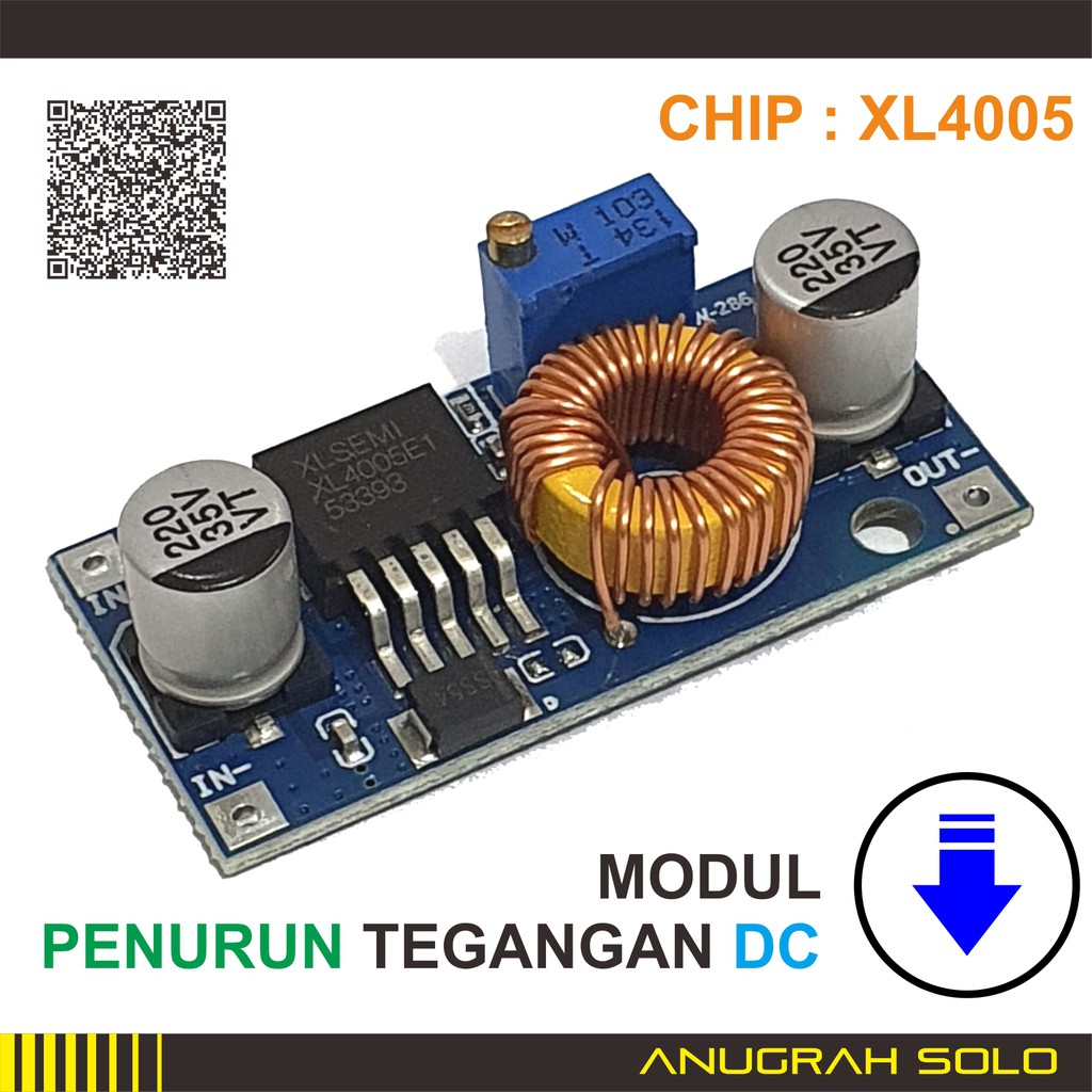 XL4005 DC-DC Step Down Buck Module Penurun Tegangan 5A Compact