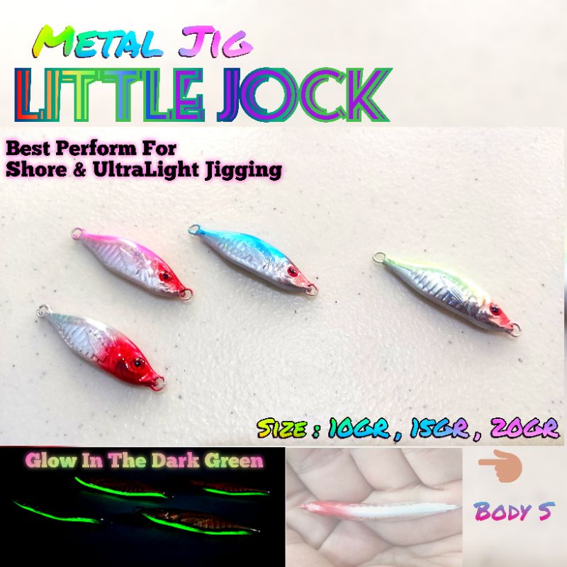 Metal Jig Premium Little Jock Glow In The Dark Perut Copy Littel Jack Warna Hijau CNC Machine Technology