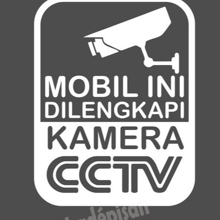PROMO STIKER STICKER  CUTTING STICKER MOBIL TOKO RUMAH CCTV 1 SET 4 STIKER TERMURAH