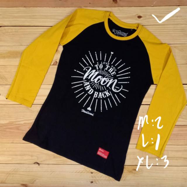 Kaos 3second cewek lengan panjang