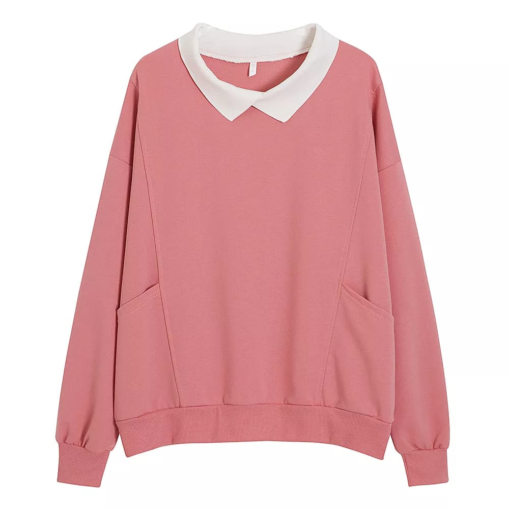 LUTEST OVERSIZE SWEATER KERAH WANITA BAHAN BABYTERRY