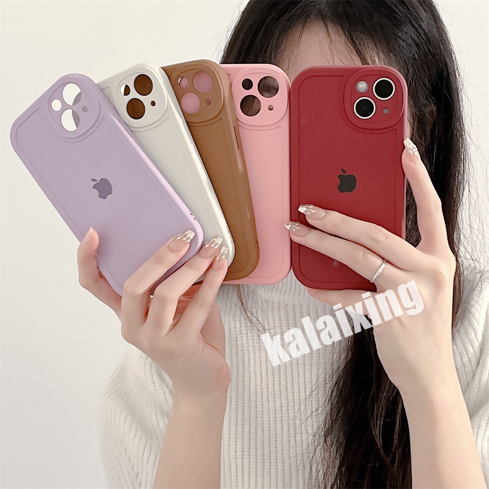 Casing Silikon untuk iPhone 14 / 13 / 12 / 11 Pro MAX X XS MAX XR 7plus 8plus Aksen Velvet