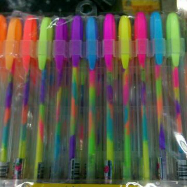 

Pulpen Gel Pelangi 12pcs