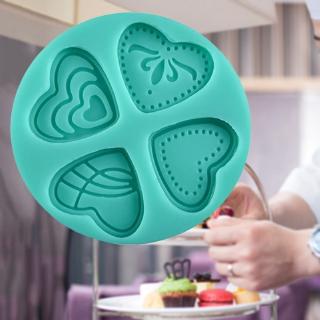 Cetakan Fondant Bentuk Hati 3D Bahan Silikon untuk Cetakan Fondant Bentuk Hati 3D Bahan Silikon untuk