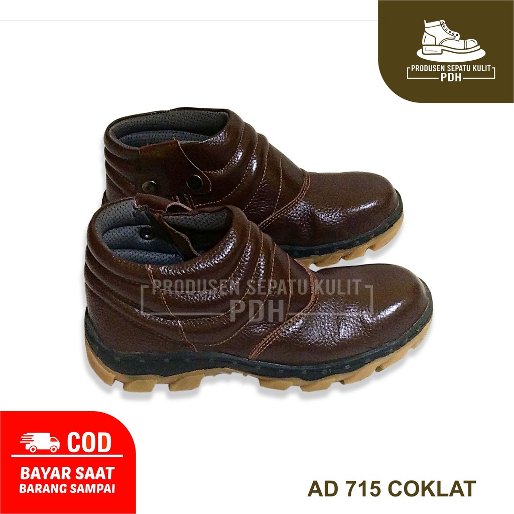 SUPER SALE SEPATU  KULIT SAPI ASLI SAFETY ANTI SLIP OIL RESIST TERKENAL KUALITASNYA – AD 715