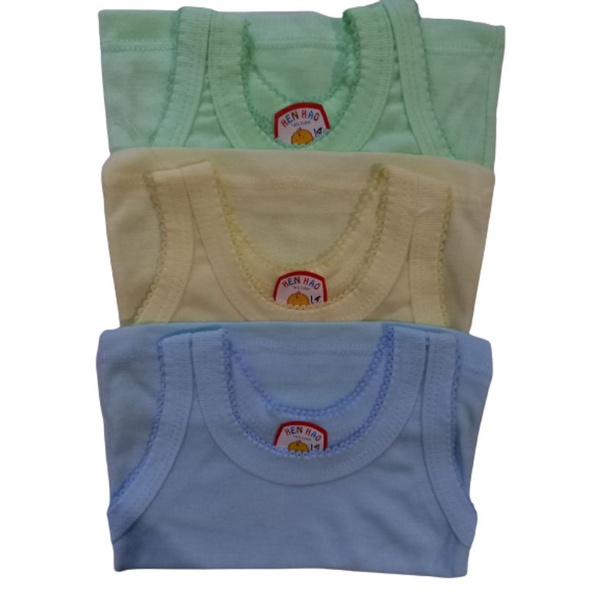 3 Pcs Random Singlet Polos Warna Renda Hen Hao