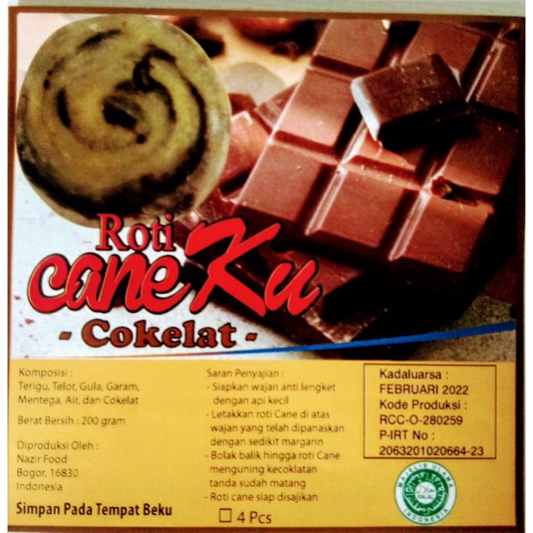 

Roti Cane Coklat dari Roti Cane Ku 1 pak isi 4 Diameter 10 Cm SANGAT DISUKAI ANAK ANAK.