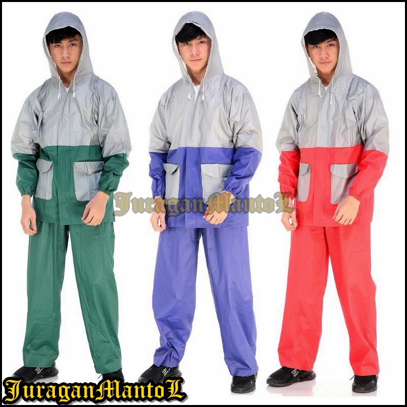 Juragan Mantol / Jas Hujan Plevia Jaket Celana Kombinasi Premium / Jas Hujan Pria / Jas Hujan Wanita