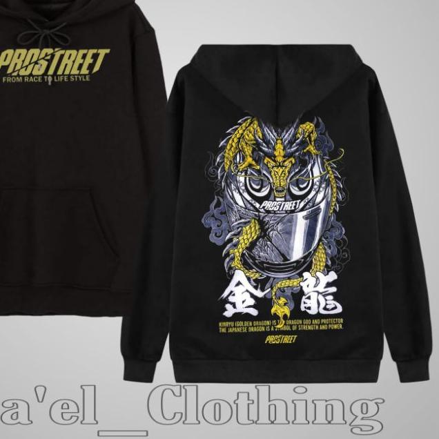 TERLARIS SWEATER HOODIE PROSTREET KIN RYU DRAGON ,.,