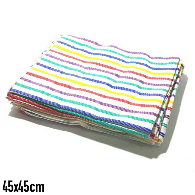 lemek garis, lemek lurik, kain pelangi, alas ompol isi 12pcs harga grosir pabrik murah, motif salur