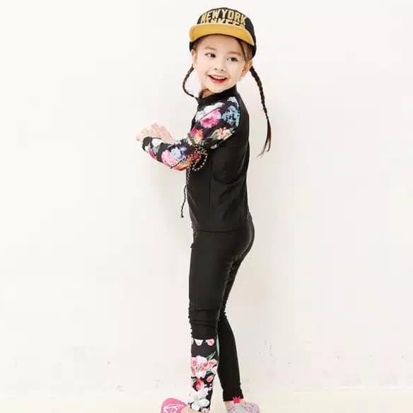 C.O.D BAJU RENANG ANAK PEREMPUAN IMPOR LENGAN PANJANG/ DIVING SWIMSUIT KIDS - SIZE M, PUTIH READY