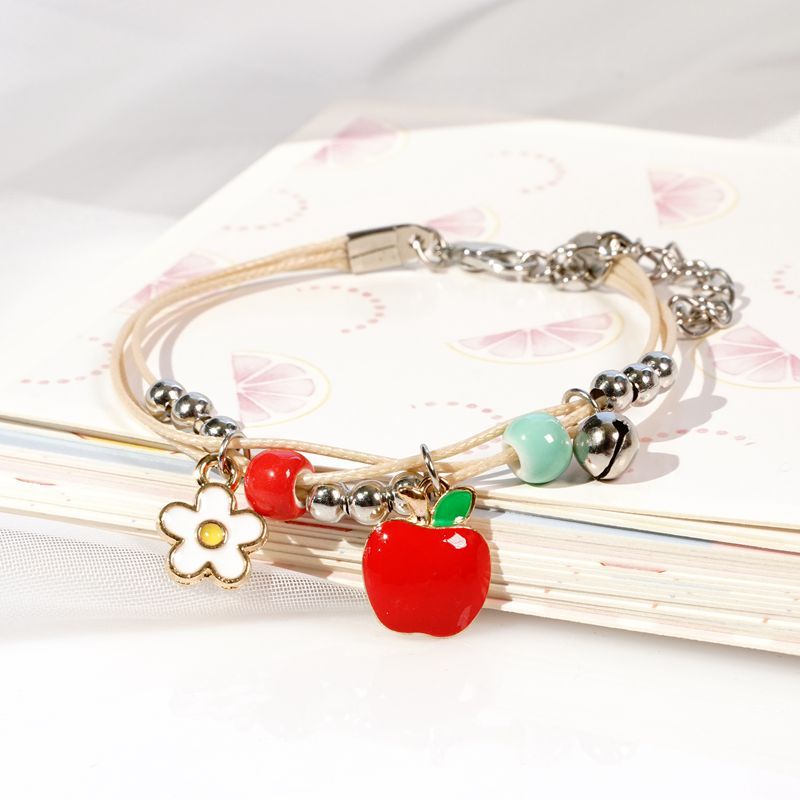 Gelang bangle bagus model korea terbaru lucu imut cantik cocok untuk hadiah bentuk buah binatang-Apple