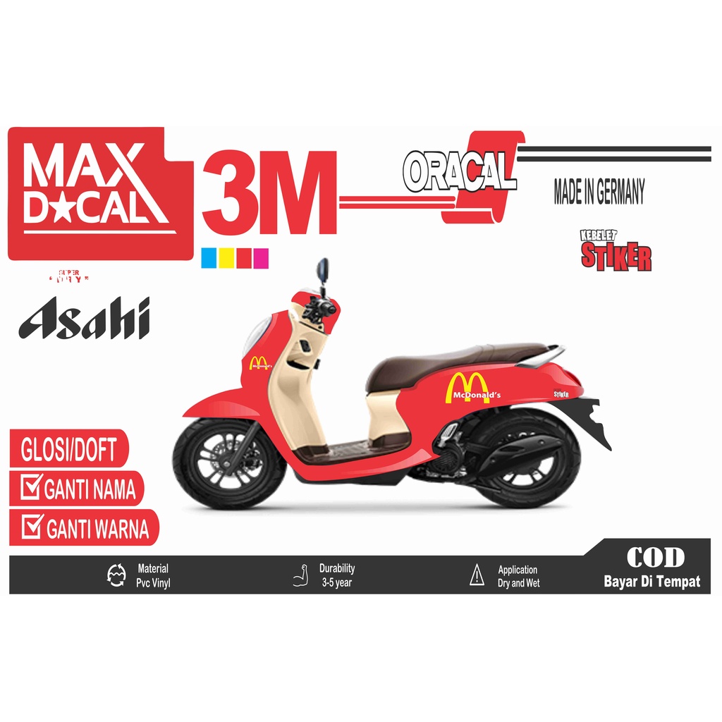 LOGO MCD CUTTING STIKER SCOOPY 2021