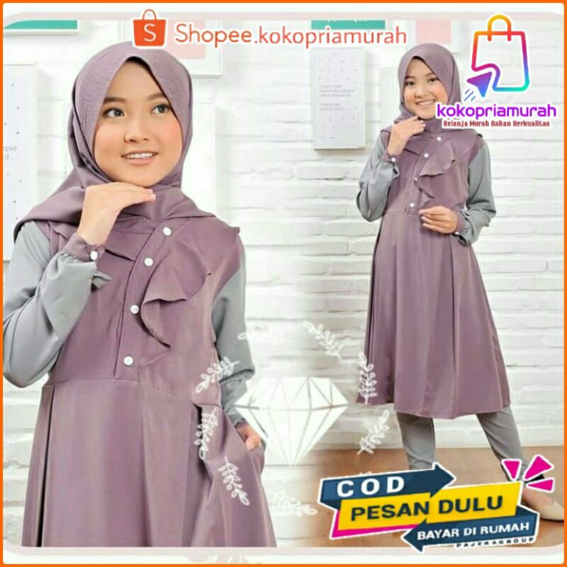 Baju anak perempuan umur 6-10 tahun / Syar'i Anak 6-10 Tahun - Set Inayah kid