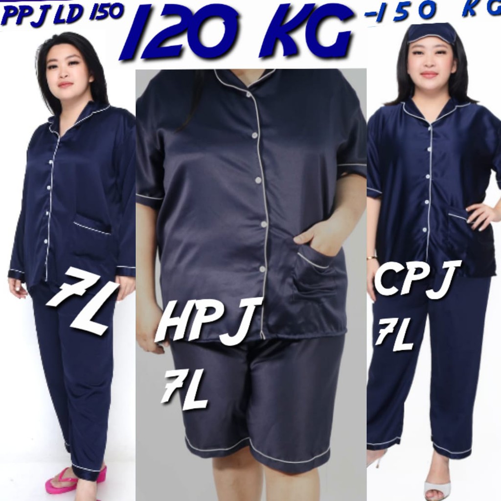 PIYAMA COUPLE SATIN POLOS NEVI LENGAN PANJANG PP NAVY