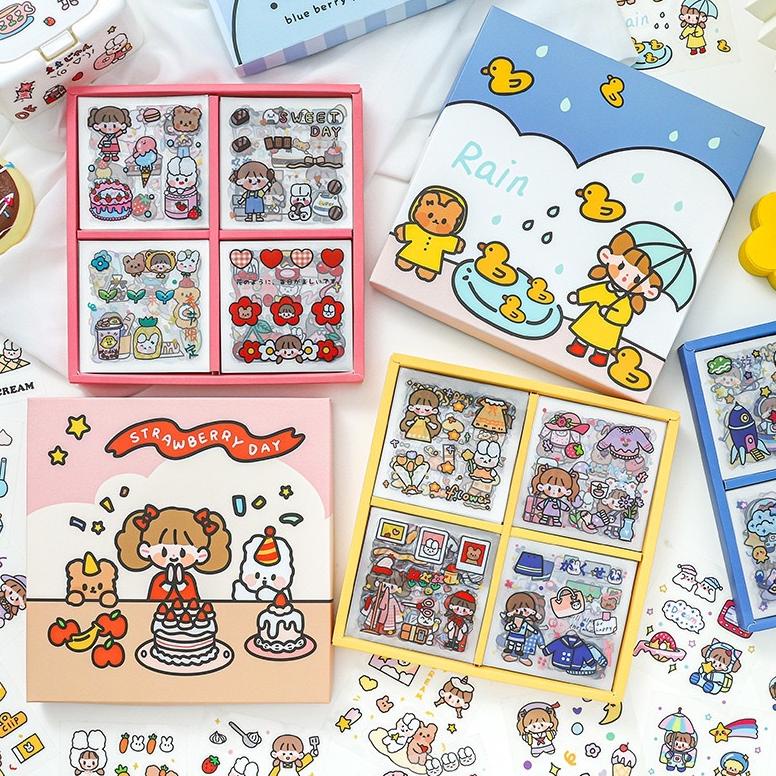 

Diy Project Sticker Set Box Multi Surface Cute Stickers Korea Style Stickers Tempelan Diy