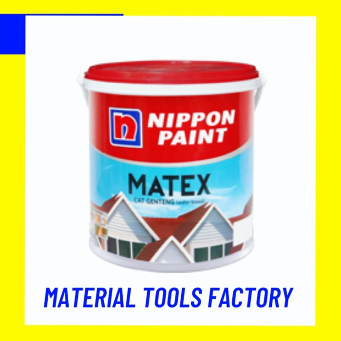 Cat genteng nippon paint matex 2.5 kg WARNA TINTING