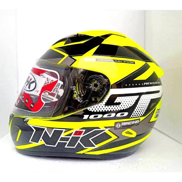 HELM FULLFACE NHK GP 1000 MOTIF STAR YELLOW FLUO