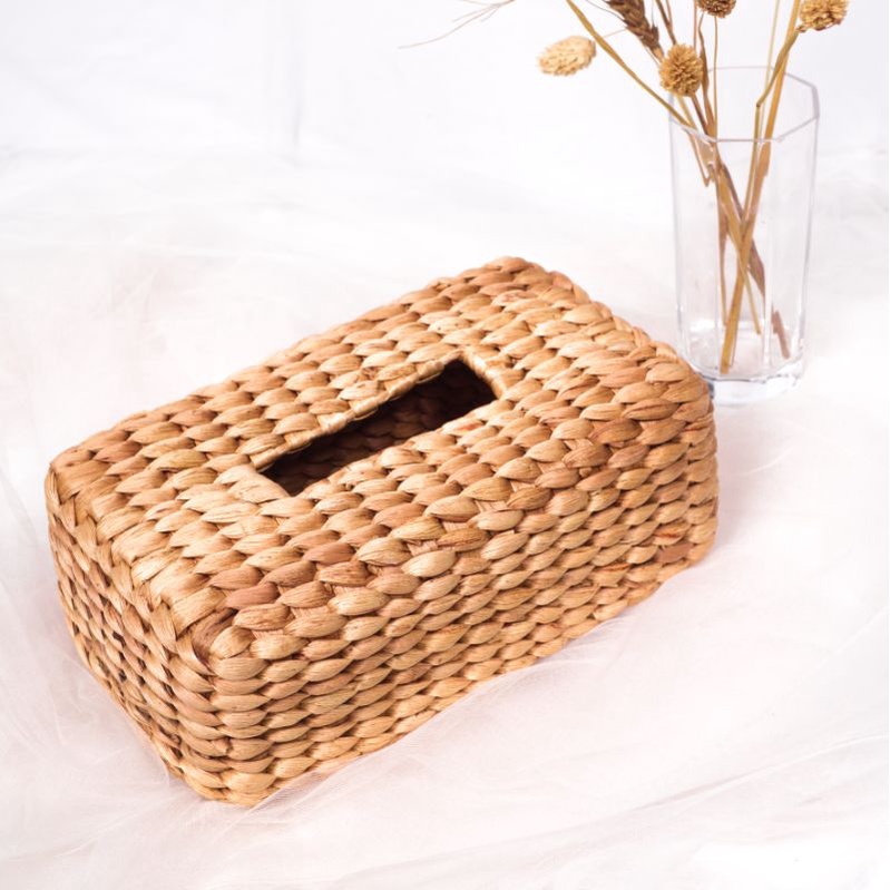 Kotak Tissue / Tempat Tissue / Anyaman / Kerajinan Tangan / Kerajinan Eceng Gondok