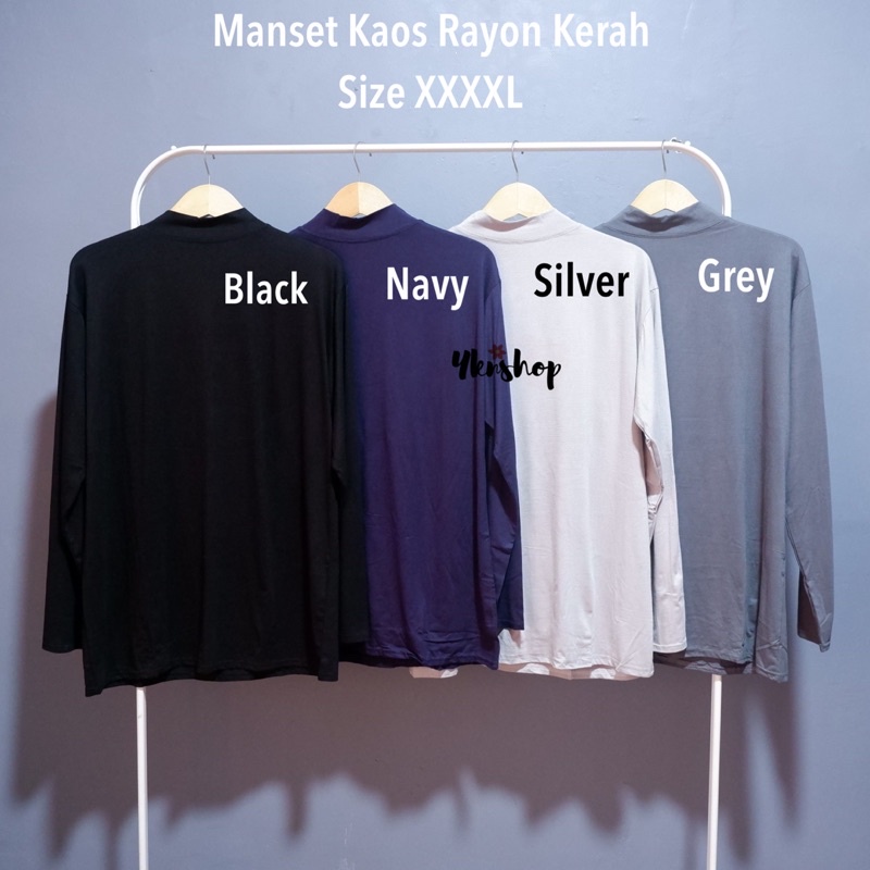 Manset Kaos Wanita bahan Rayon Kerah Size Jumbo XXXXL