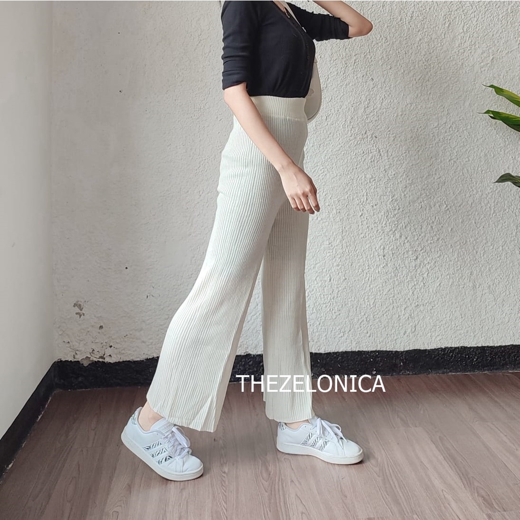 Zelonica Coco Pants Celana Bahan Rajut