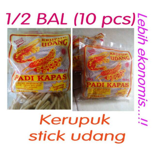 

LEBIH HEMAT! 1/2 BAL KERUPUK STICK UDANG PADI KAPAS