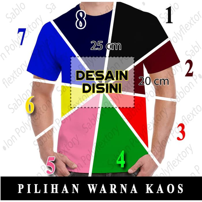 

JASA SABLON KAOS SATUAN MURAH/SABLON POLYFLEX - 20 X 25 CM