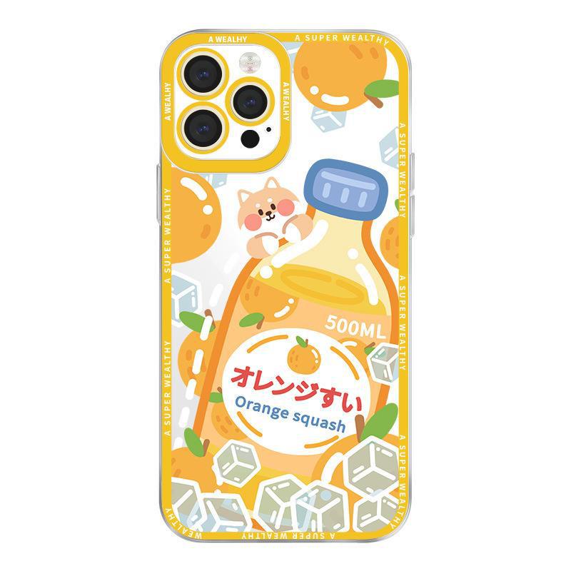 Case Pelindung Bahan Silikon Motif Kartun Soda Untuk Apple iphone 13pro X 12pro 11 xs