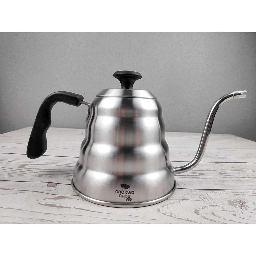 One Two Cups Coffee Maker Pot V60 Drip Teko 1200ML + Thermometer