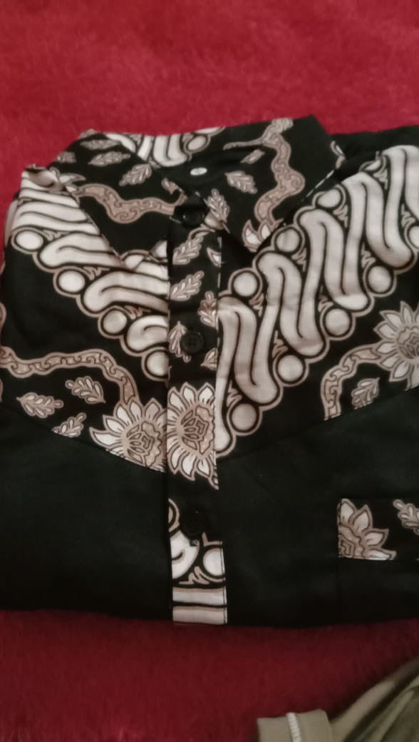 Batik Couple Modern Exlusive Original • Gamis Diamond Mix Payet Jepang Elegan