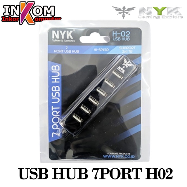 USB HUB 7 Port NYK H-02 HITAM