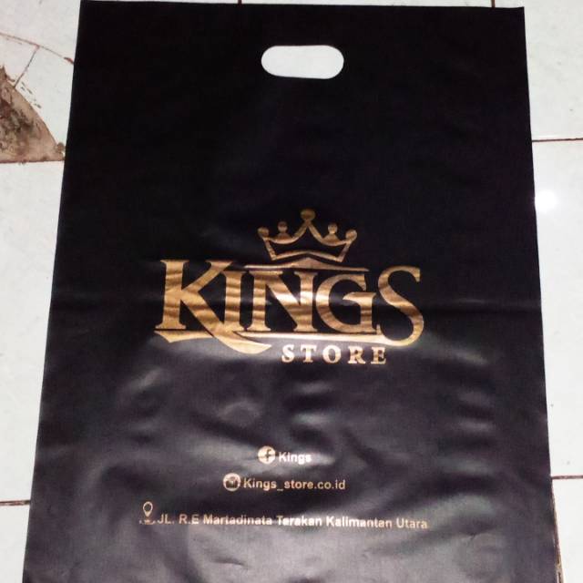 

Plastik plong uk 30x40 Sablon warna GOLD emas isi 200pcs