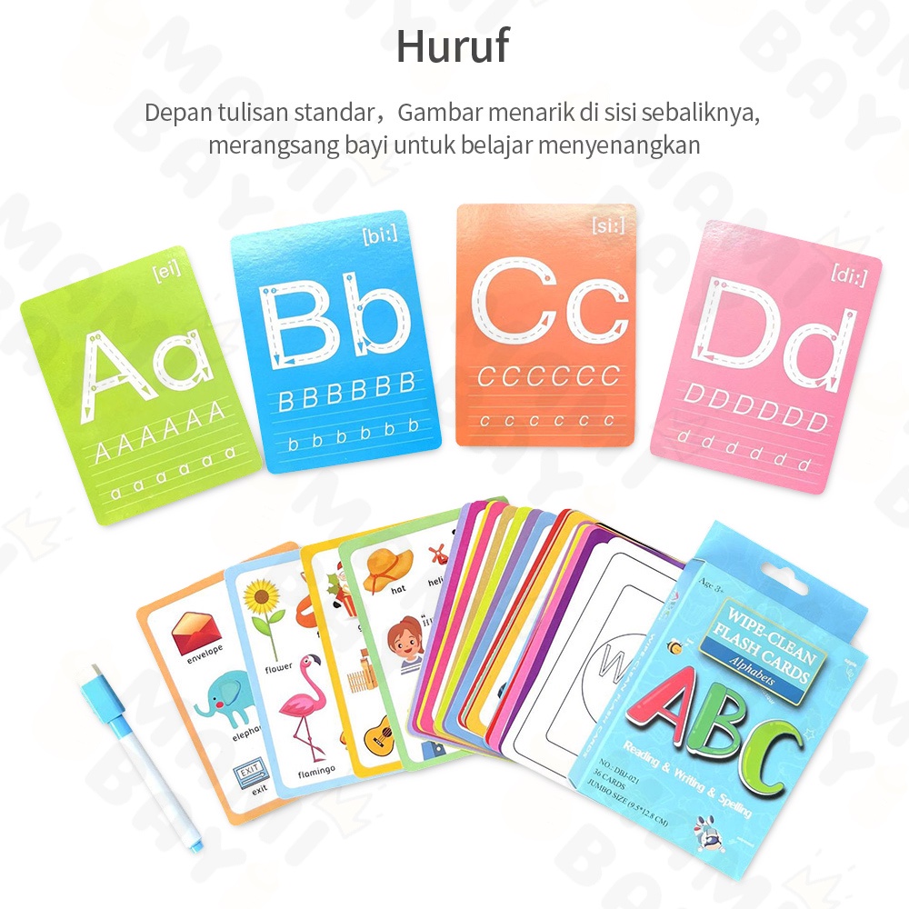 Mamibayi Flash card edukasi anak kartu pintar balita