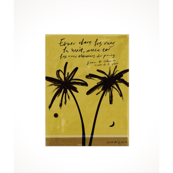 

Hotel paris chill /Palm Trees at Midnight Postcard/ KOREA
