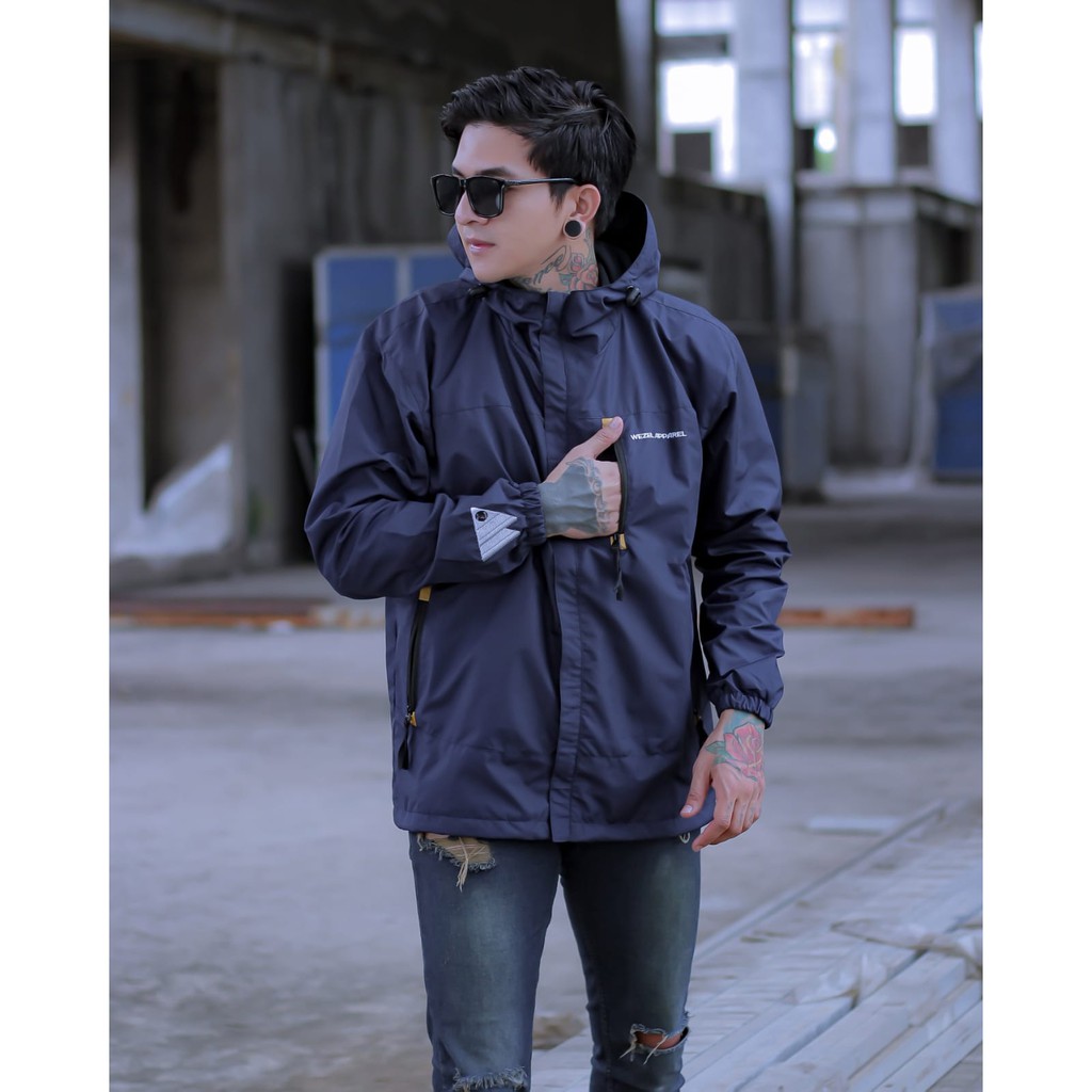 Mecca_shop24/Jaket Parasut Waterproof New Tactical Navy/Jaket Parasut Pria Distro Wezel