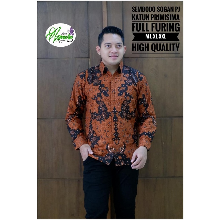 DISKON BESAR SEMBODO SOGAN KEMEJA BATIK SOLO PRIA LENGAN PANJANG LAPIS FURING ATASAN PREMIUM MODERN 